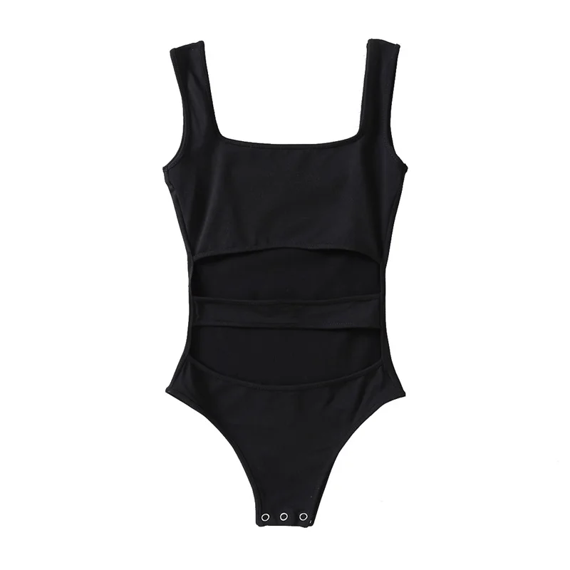 Женские Боди с вырезами - Цвет: black