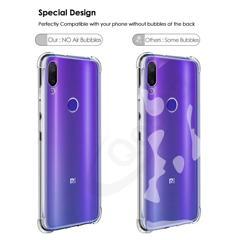 Qosea Прозрачный чехол для телефона Xiaomi Mi Play Silm силиконовый мягкий Ультратонкий