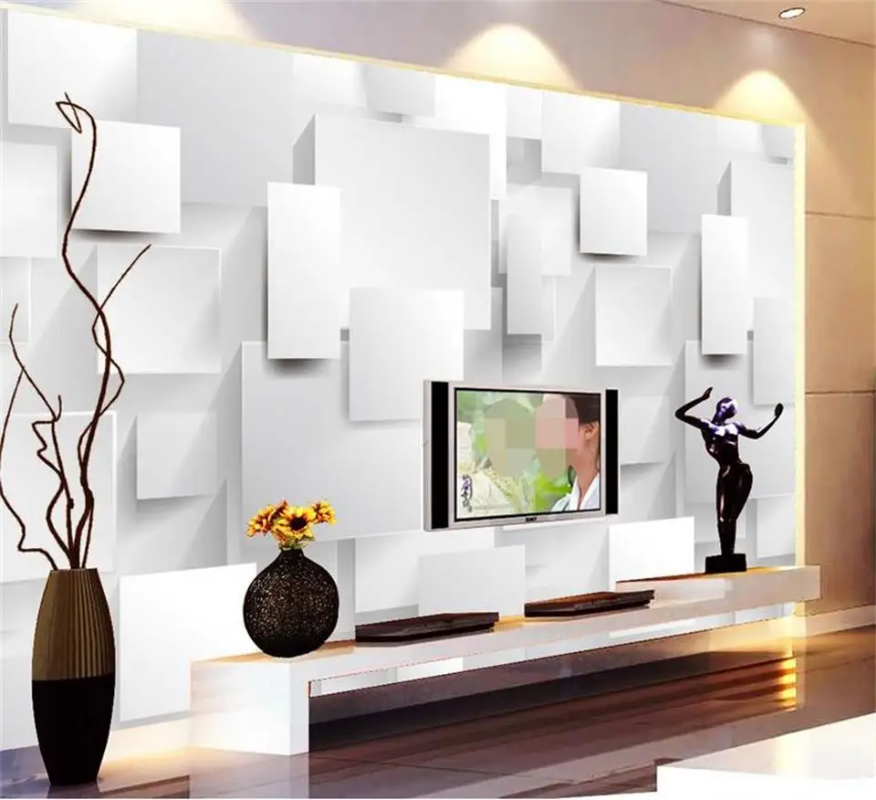

3d wallpaper custom photo mural living room dimensional box 3d painting TV sofa background wall non-woven wallpaper for walls 3d