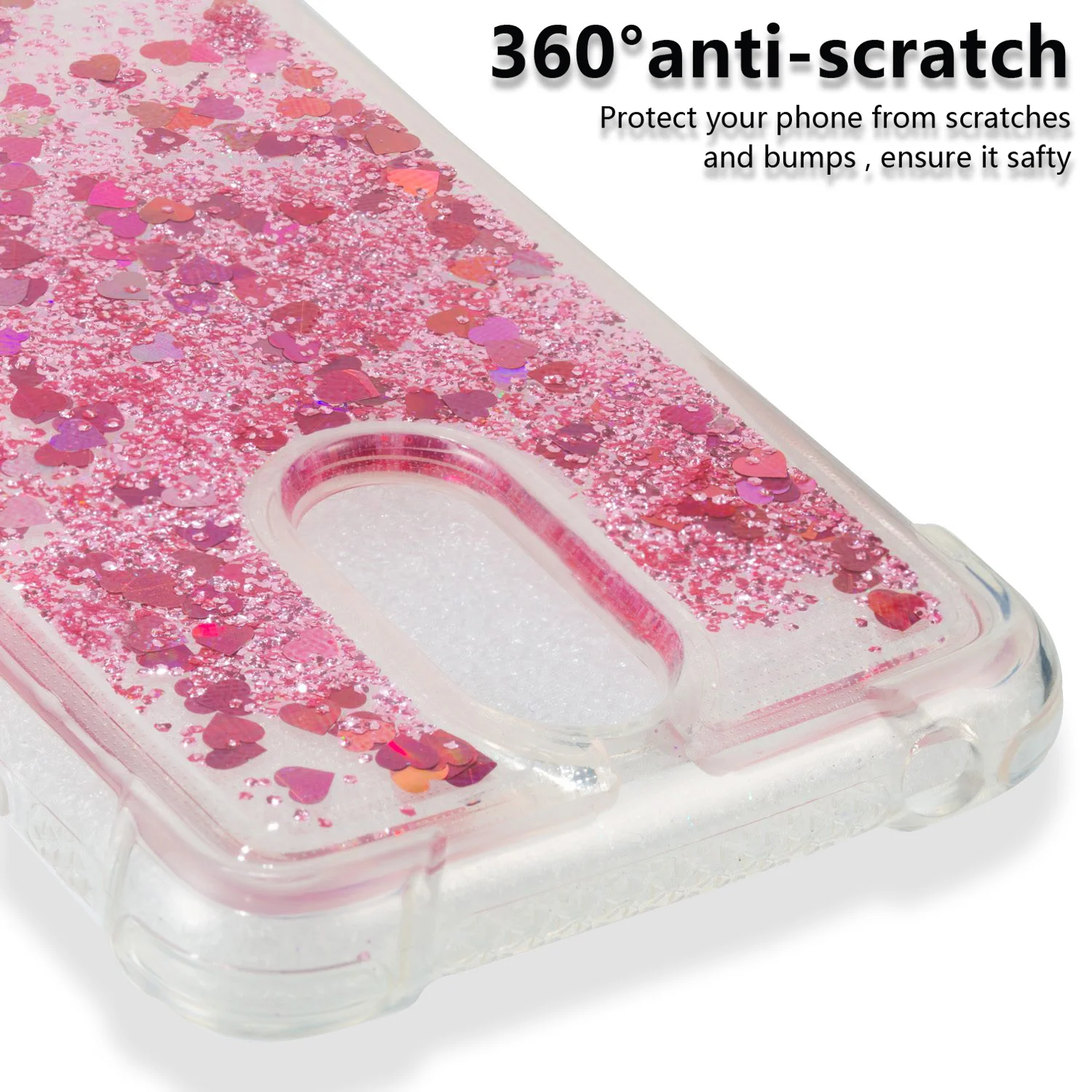 HAIANGUO For Fundas LG K10 2017 Case Love Quicksand Glitter Liquid Soft Silicon Pink Capa TPU Cover Coque K8 K4 |