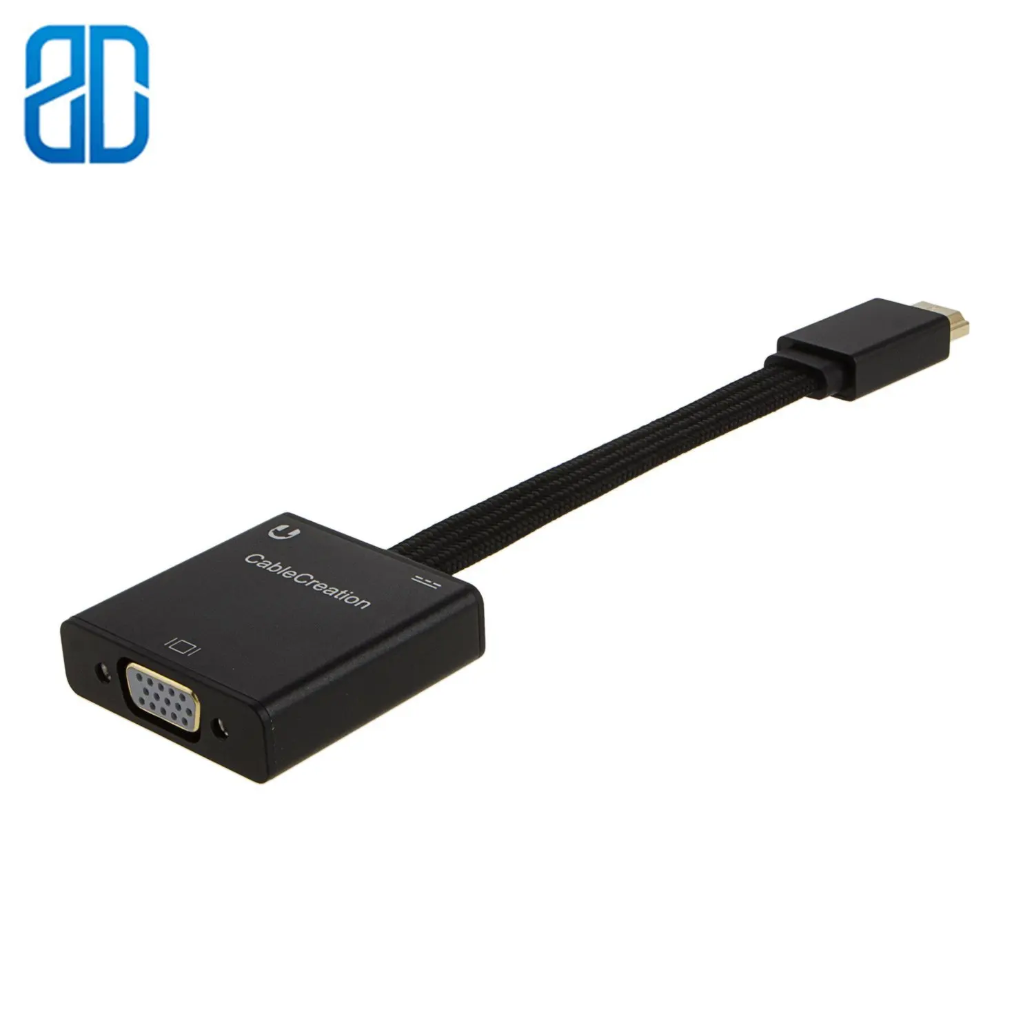 Адаптер HDMI-VGA переходник с HDMI папа на VGA мама для ПК ноутбуков HD DVD и других