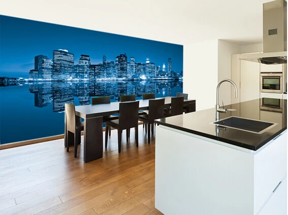Custom photo wallpaper.Manhattan New York City.Modern 3D murals for living room bedroom kitchen wall waterproof PVC wallpaper |