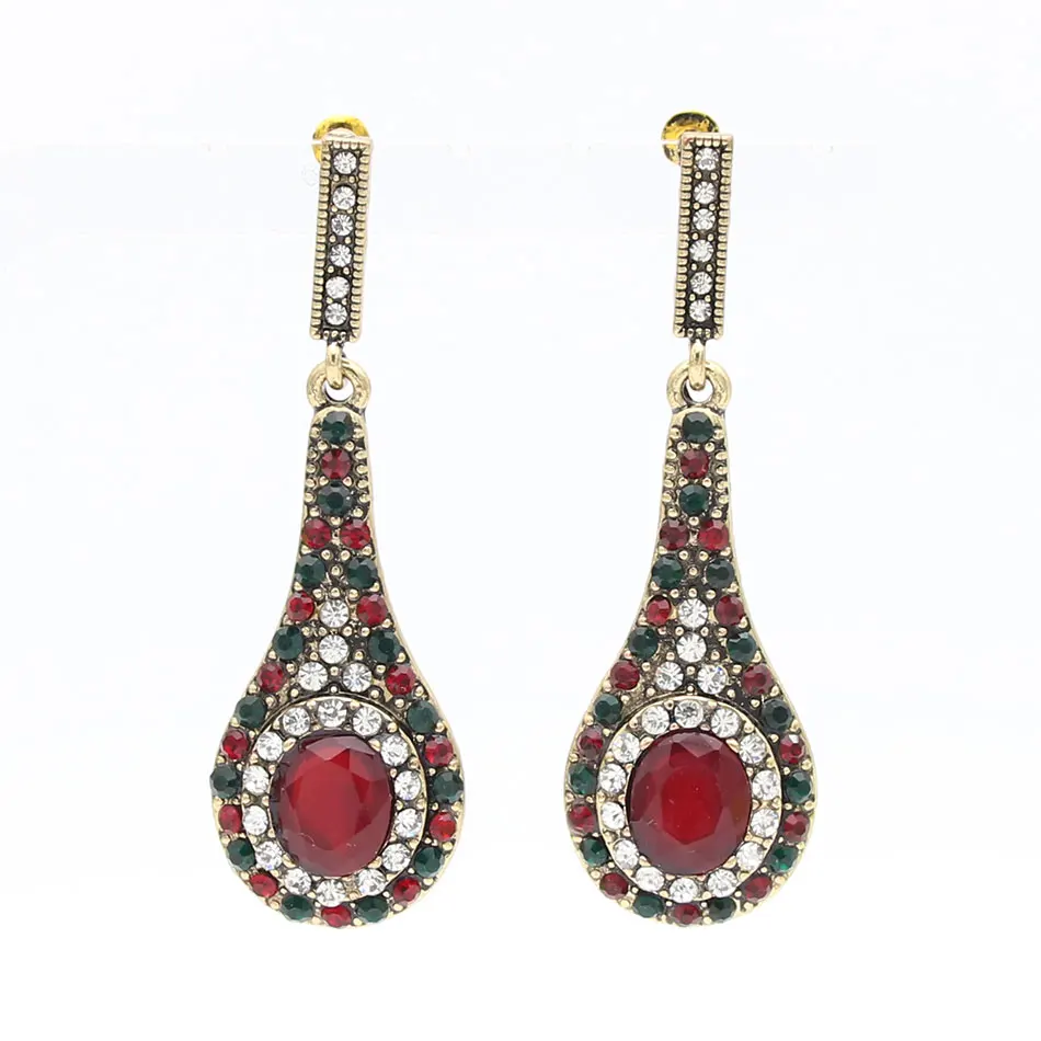 Изысканные индийские женские полимерные длинные висячие серьги под старину