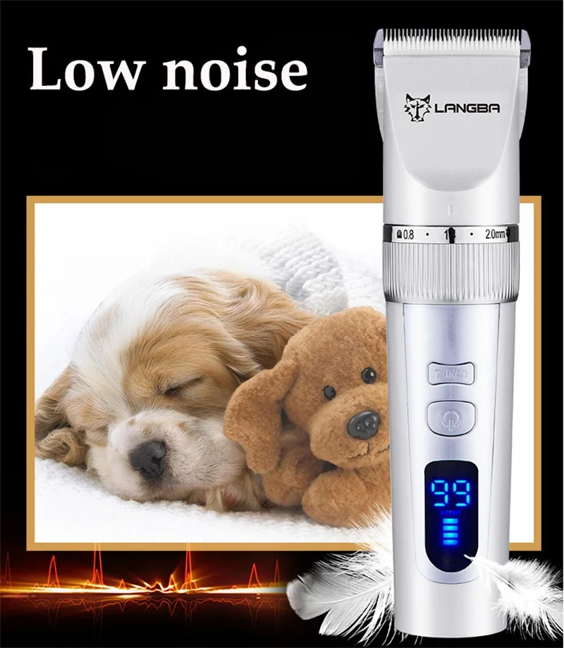 Профессиональная перезаряжаемая машинка для стрижки домашних питомцев триммер