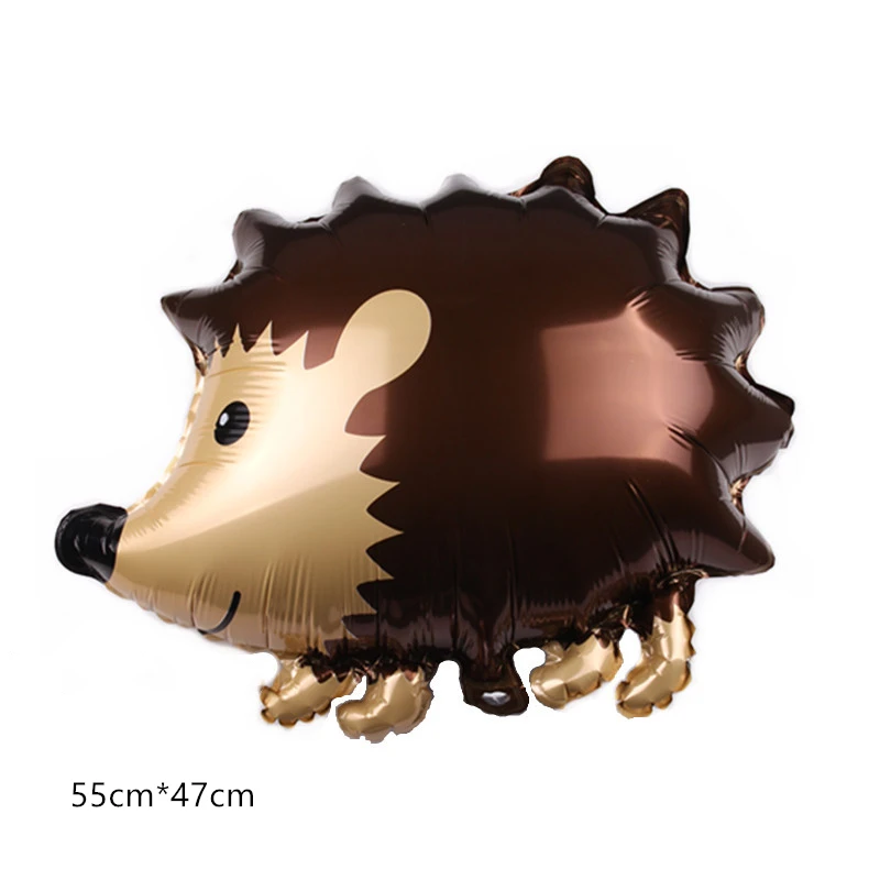 Hedgehog 1 шт. мультфильм животных фуил воздушные шары в виде панды из енота, лисы Ежик белка Воздушные шары День рождения, детский душ джунгли вечерние аксессуары для детей - Цвет: Hedgehog