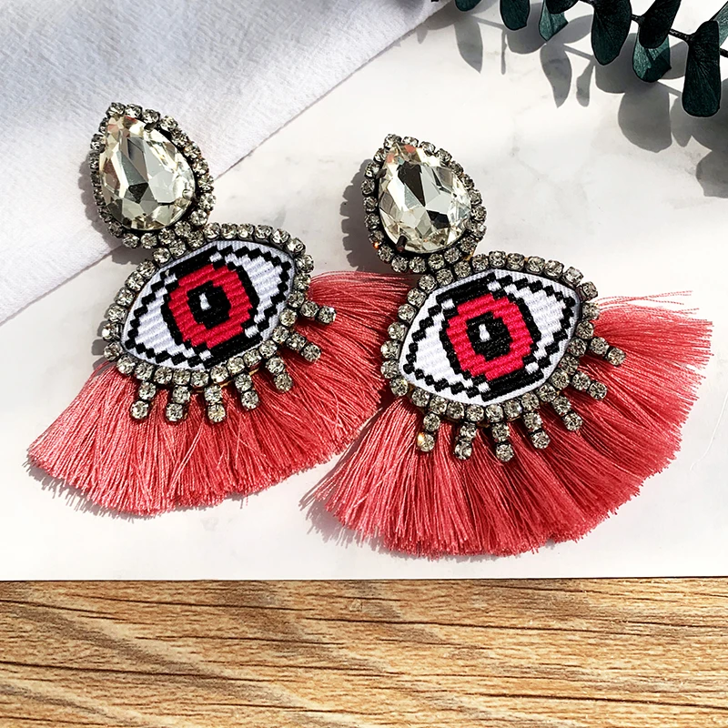 Женские серьги-кисточки Lafit винтажные серьги-гвоздики с геометрическим рисунком