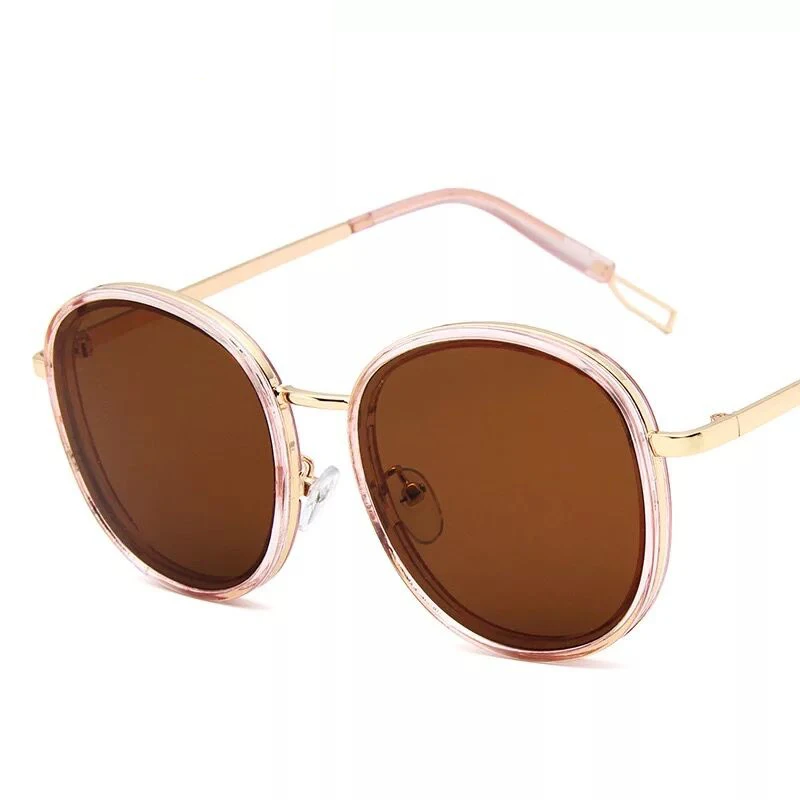 Pink Brown Солнцезащитные очки "кошачий глаз" в винтажном стиле, солнцезащитные очки, Ретро стиль, женская мода Летний стиль Óculos de sol feminino UV400 Объективы - Цвет линз: Pink Brown
