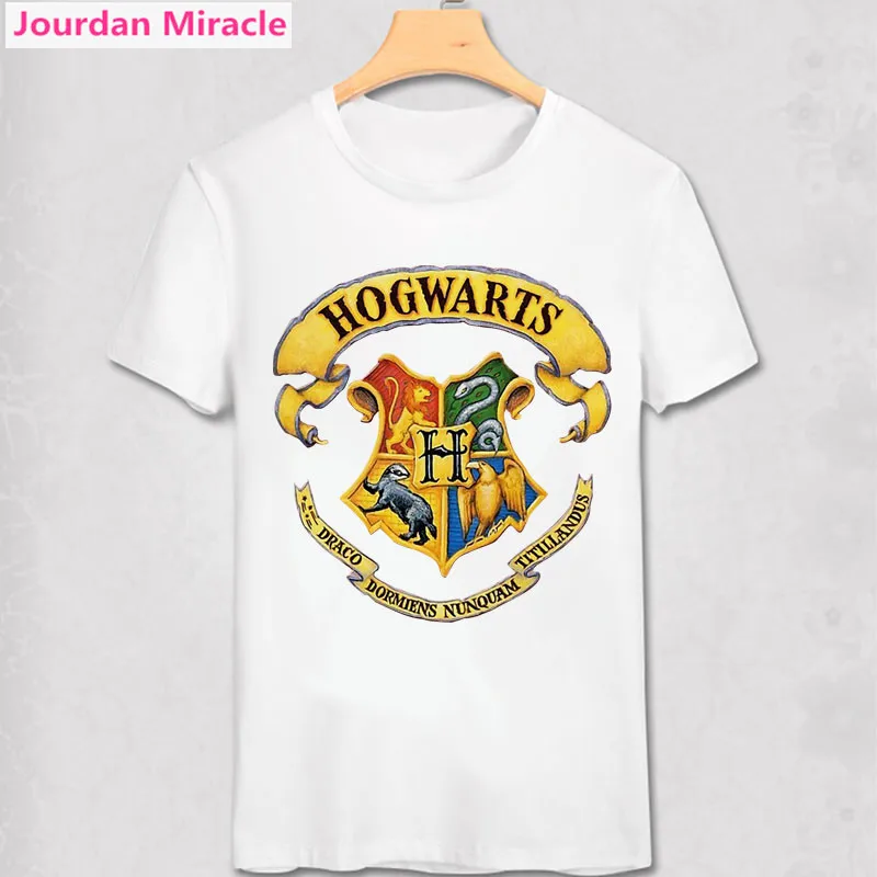 Футболка с логотипом HOGWART для школы футболка эмблемой Hogwarts Gryffindor ravencaw Hufflepuff Slytherin