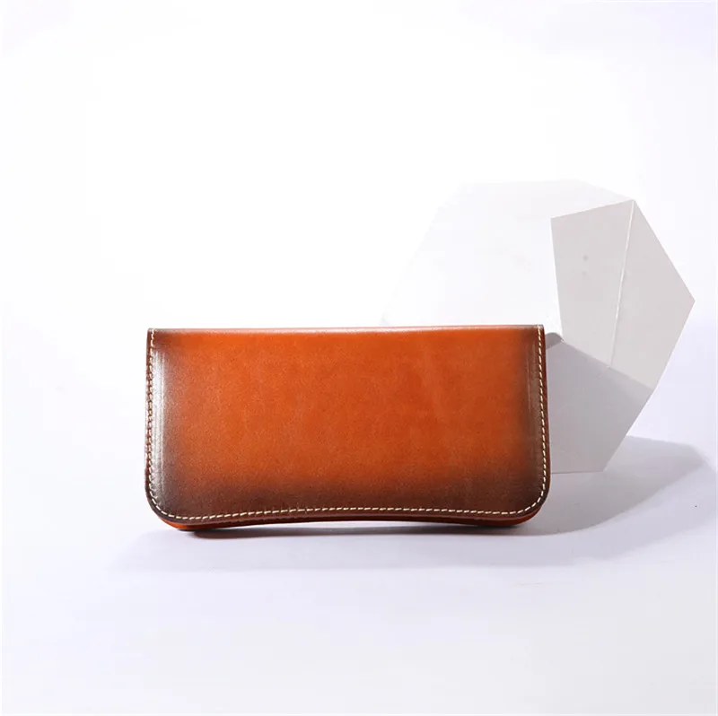 

ALAVCHNV New Handmade Men's First Layer Leather Multifunctional Vegetable Tanned Leather Wallet BR9017A