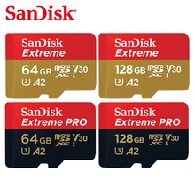 Карта памяти SanDisk 64 Гб MicroSD 128 ГБ TF флэш-карта 256 ГБ SDXC карта 32 Гб U3 класс 10 V30 A2 UHS-I 4K UHD видео для монитора/дрона