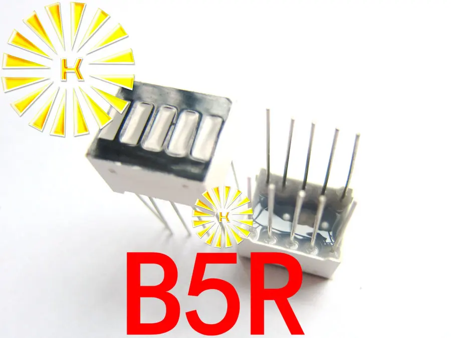 

5PCS x 5 Segment Red Blue Green Digital Tube LED Bar 10*12.5mm Display Module B5R B5G B5BB Light Beads