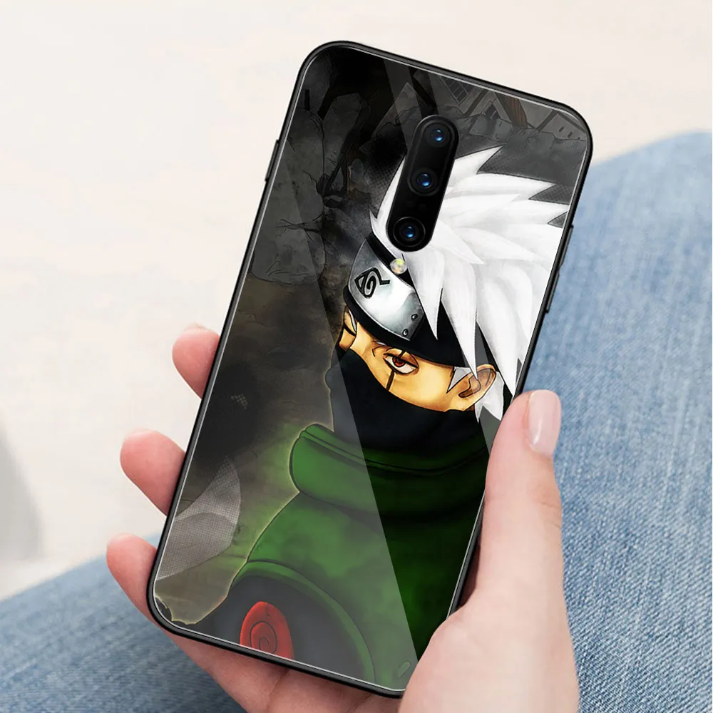 Чехол для Oneplus 7 pro Kakshi Glass back cover naruto 6t coque for 1 + 5 5t 6 | Мобильные телефоны и аксессуары