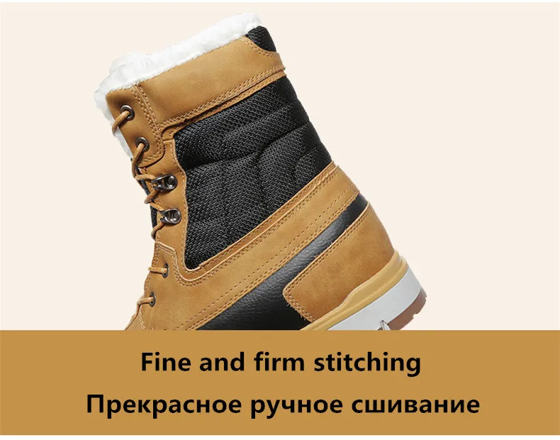 Mnalyo/очень теплые мужские зимние ботильоны из искусственной кожи; мужские зимние водонепроницаемые Нескользящие зимние ботинки; обувь в байкерском стиле для отдыха