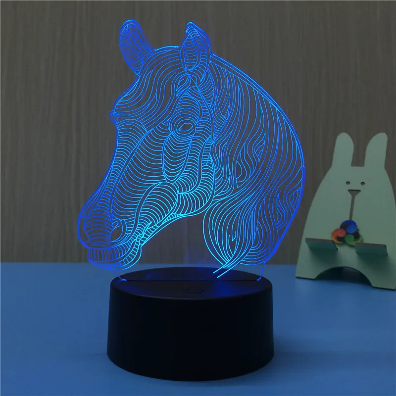 Hot Sale Led Light Usb 3D Horse's Head Lamp | Лампы и освещение