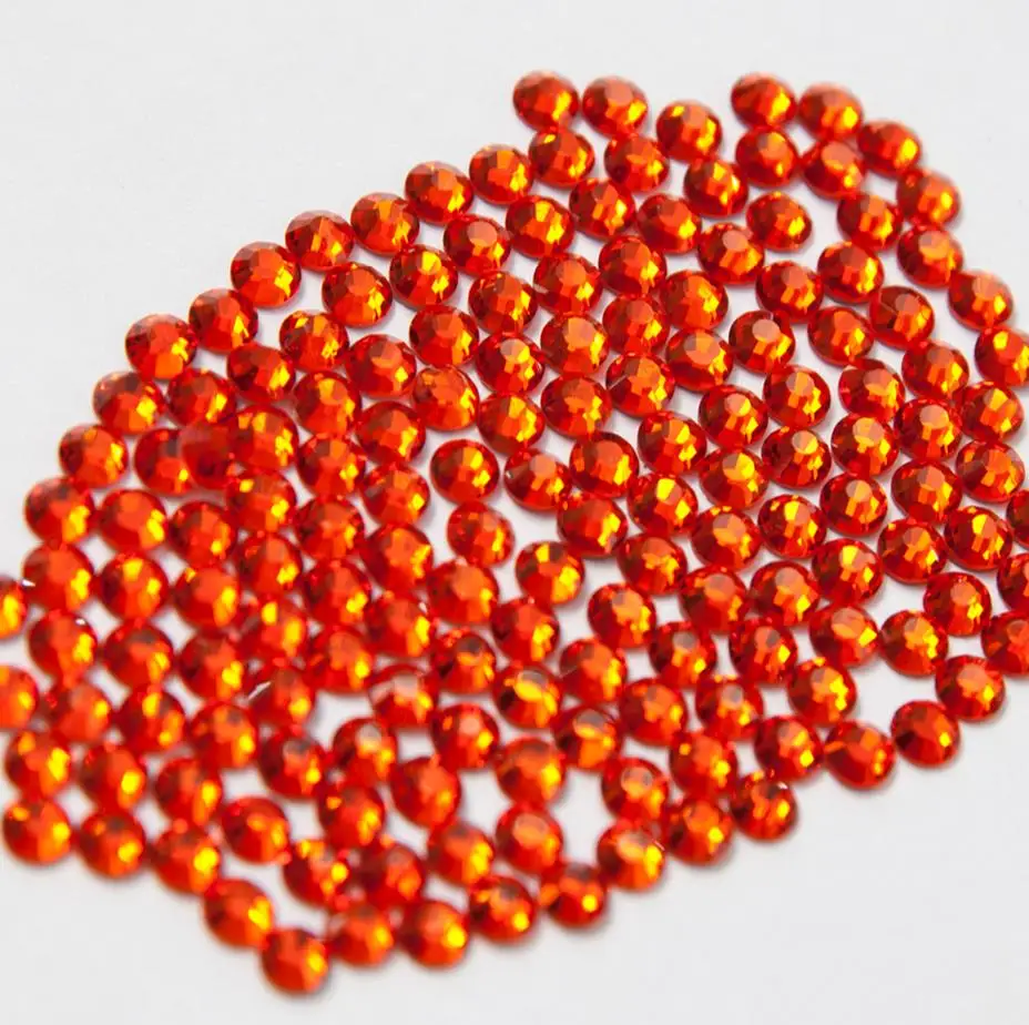 Блестящий Бо оранжевый горячий сверлильный плоский низ имитирует DMC Ближний
