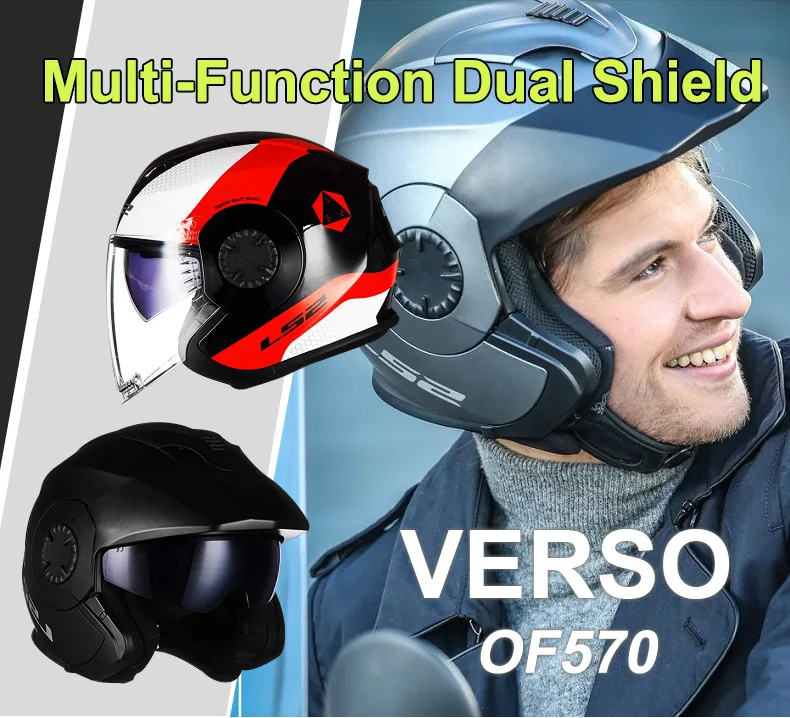 LS2 OF570 Verson Technik реактивный шлем с открытым лицом Авто мотоциклетный шлем LS2 OF570 старый локомотив ретро винтажный шлем 3/4 шлемы