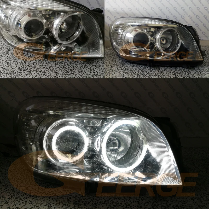 Для Toyota Rav4 2006 2007 2008 проектор фара отличная 4 шт. ультра яркий CCFL ангельские глазки комплект Halo Кольцо