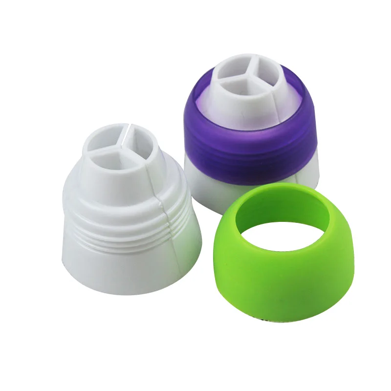 

UPORS 2Pcs/Set Large Size Nozzle Converters Cake Decorating Tools Pastry Icing Piping Bag Russian Nozzle Converter Free Shipping
