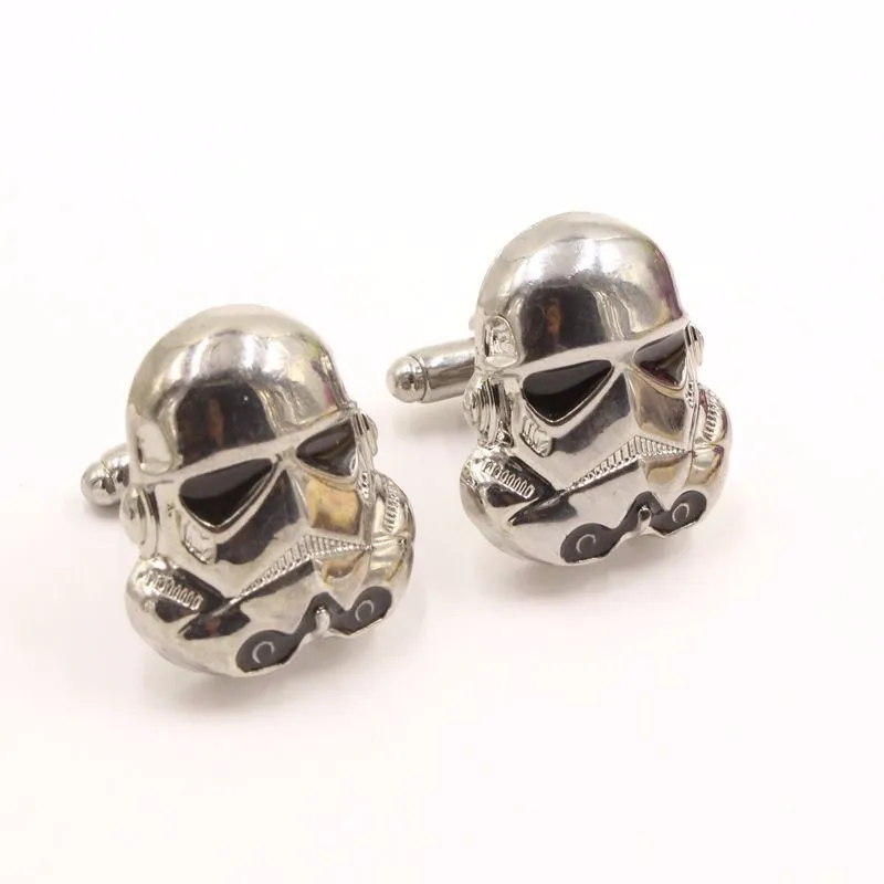 Fashion silver color Star Wars Episode VII Cuff links stormtrooper men women movie Cufflinks Jewelry wholesale | Украшения и