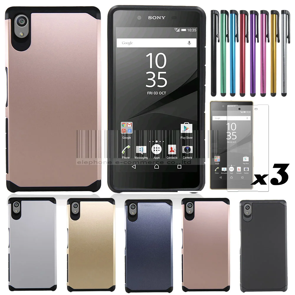 Для Sony Xperia Z5 e6603 e6633 e6653 e6683 Dual Слои TPU + PC тонкий гибридный Панцири Защитный чехол