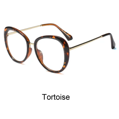 Tortoise Ralferty круглые очки оправа Женская модная оправа для очков для оптических очки от близорукости 0 градусов oculo de grau F97542 - Цвет оправы: Tortoise
