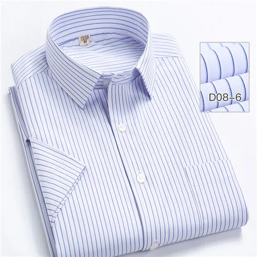 D80-6 DAVYDAISY размера плюс 5xl 6xl 7xl 8xl Мужская рубашка Летняя с коротким рукавом полосатая рубашка Повседневная Рабочая Рубашка брендовая одежда DS334 - Цвет: D80-6