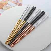 10pairs colorful sushi chopsticks 188 stainless steel chopsticks food grade reusable and portable chopsticks gold chop sticks