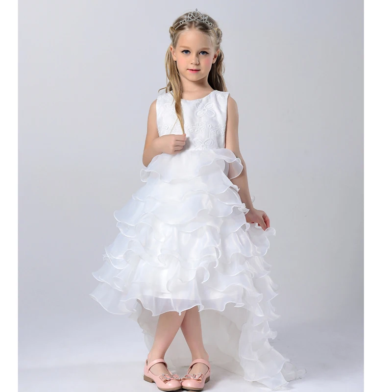 Корейская версия задней девушка рукавов твердые платье принцессы фестиваль