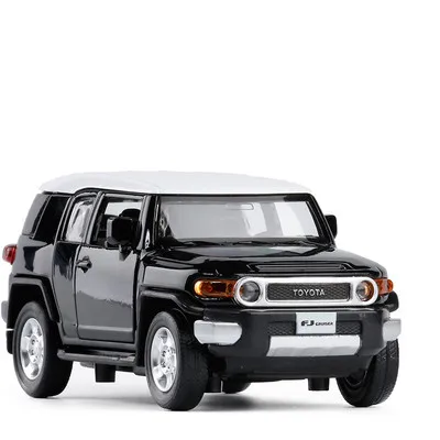 Черный Высокое качество 1:32 Toyota FJ CRUISER модель SUV, Изысканный детский звук и свет игрушка с инерционным механизмом внедорожные модели - Цвет: Черный
