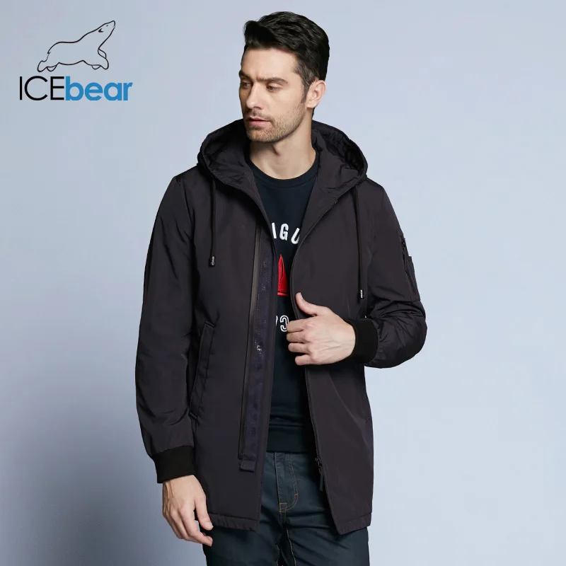 ICEbear 2019 Новое Осеннее мужское пальто одежда мужская куртка модная диагональная