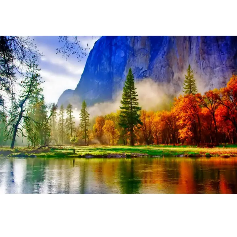 GLymg Needlework Diy Handicraft Diamond Painting Natural Landscape Embroidery Color Scenery Square Drill Mosaic Picture | Дом и сад