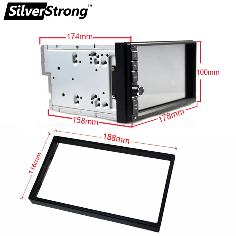 SilverStrong ips матрица 2DIN автомобильный Android8.1 gps 32 ГБ rom 2Din универсальный DVD Радио