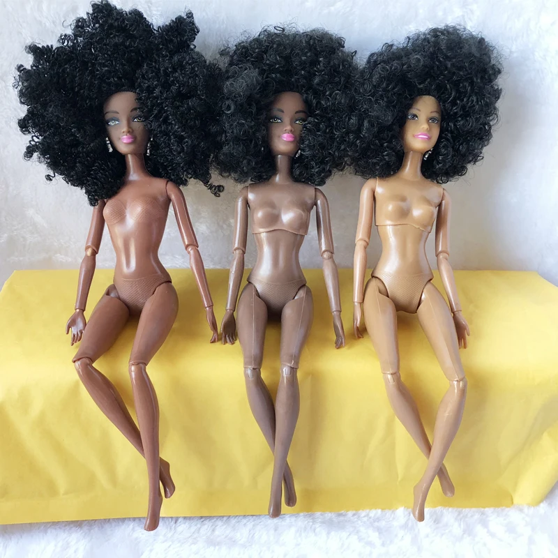 1/6 BJD 11 шарнирных 12 черных обнаженных кукол с волосами на голову и тканевой куклой