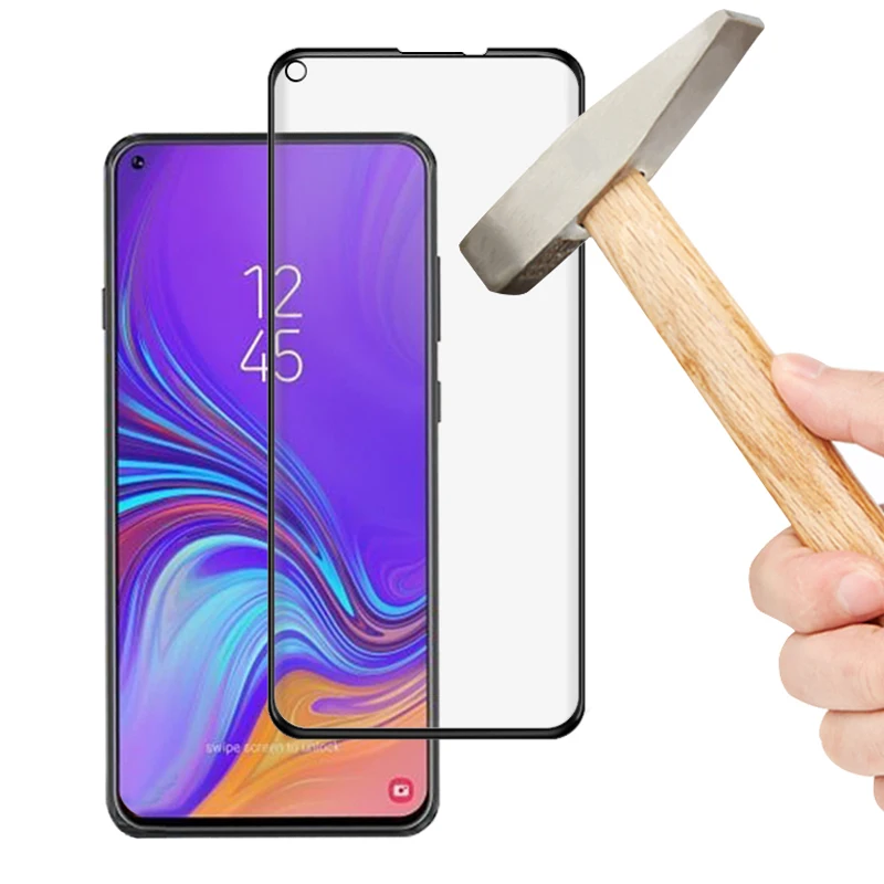 Полностью клеящееся закаленное стекло с полным покрытием для Samsung Galaxy A8S защитная