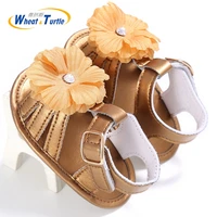 2020 summer mother kids baby shoes first walkers flower decorate buckke strap soft sole pu shoes for newborn infant baby girls
