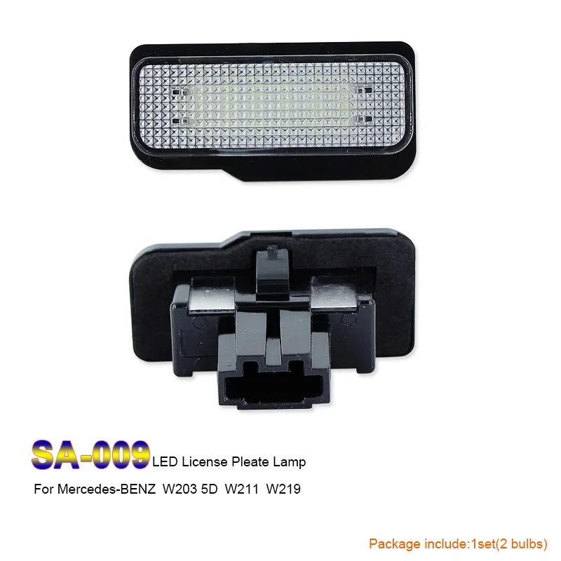 SAARMAT LED Number License Plate Light Luggage Compartment Lamp Error Free for BMW 1 3 5 6 Series Mercedes-Benz 6000K white @12V |