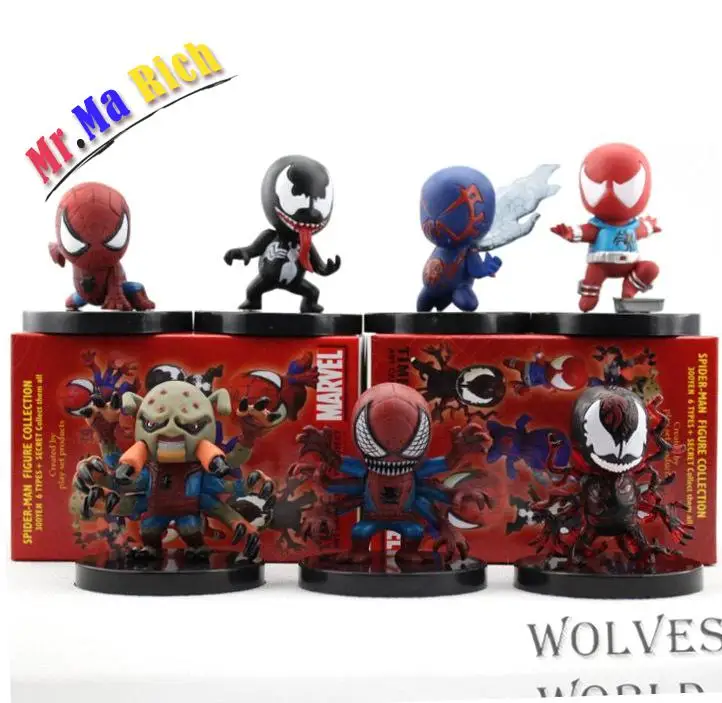 7pcs/set Spiderman Venom Action Figures Pvc Brinquedos Collection Toys For Christmas Gift | Игрушки и хобби
