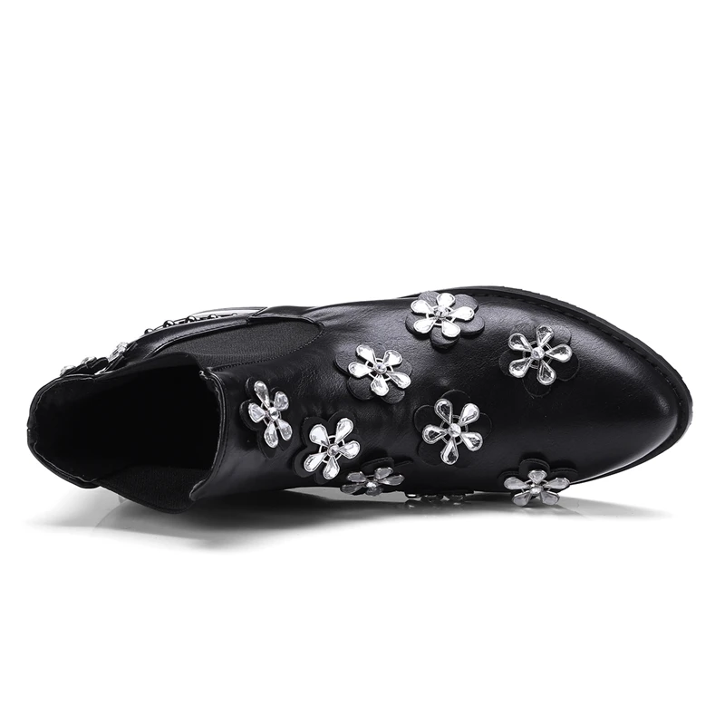 Ботинки Мартенс женская обувь зимние ботинки в байкерском стиле женские черные