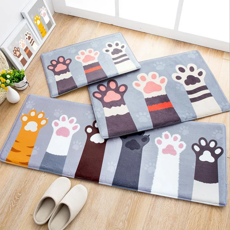 Милый мультяшный напольный коврик для входа кухонный прямоугольник ванной