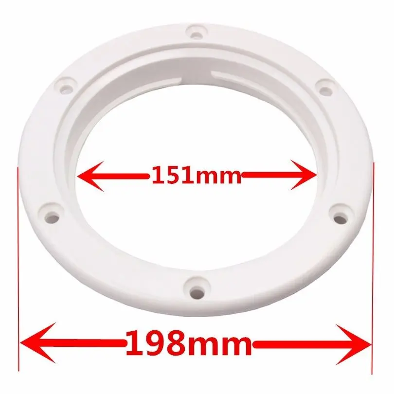 6 дюймовый белый лодочный морской круглый нескользящий смотровой люк со съемной - Фото №1