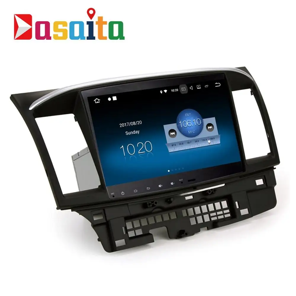 without canbus Dasaita автомобильные аксессуары Android 9,0 автомобиль 1 din радио плеер gps Navi с 10," Мультимедиа HD сенсорный экран для Mitsubishi Lancer - Цвет: without canbus