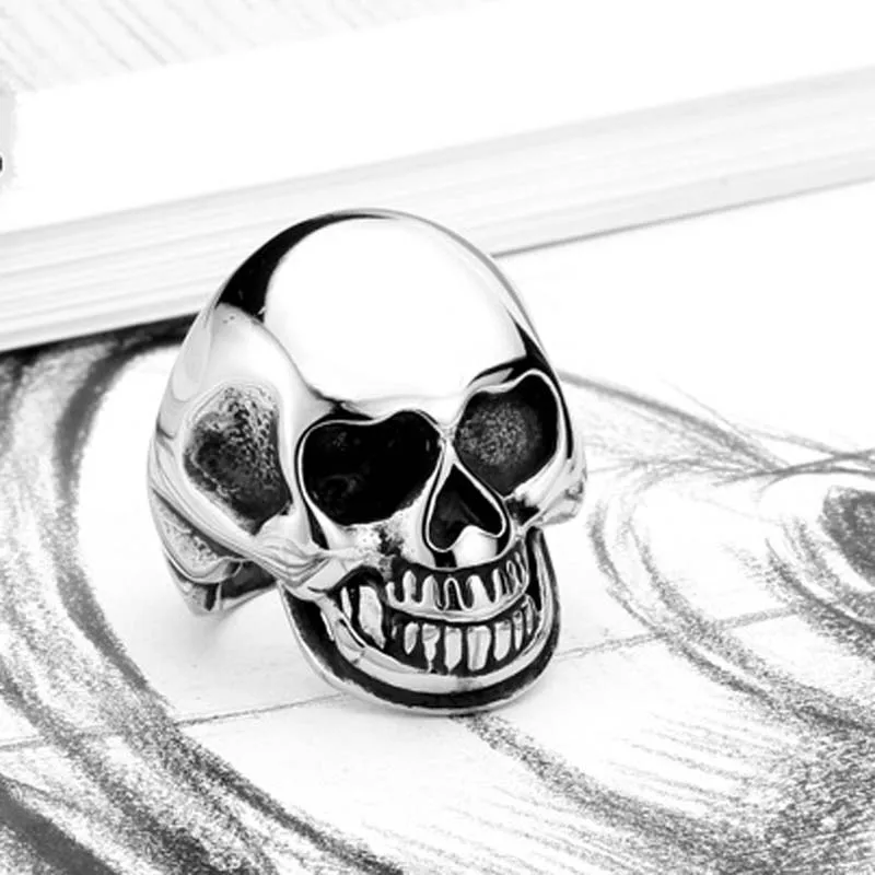 Нержавеющая сталь Skull Ring новый arrvial Рокер Байкер Ювелирные Изделия Для Мужчин