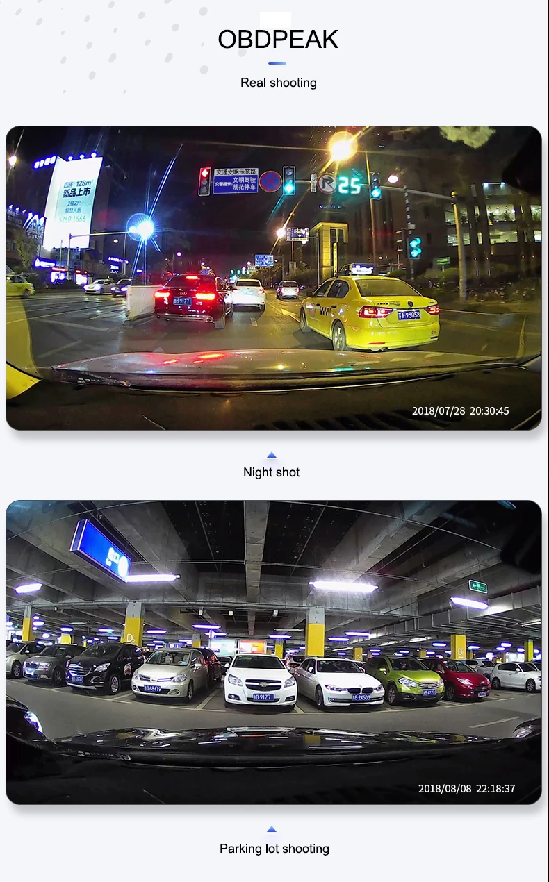 Двойной 1080P 1" поток зеркало заднего вида автомобиля DVR 2.5D экран супер ночного видения Dash Cam камера видео рекордер Авто Регистратор