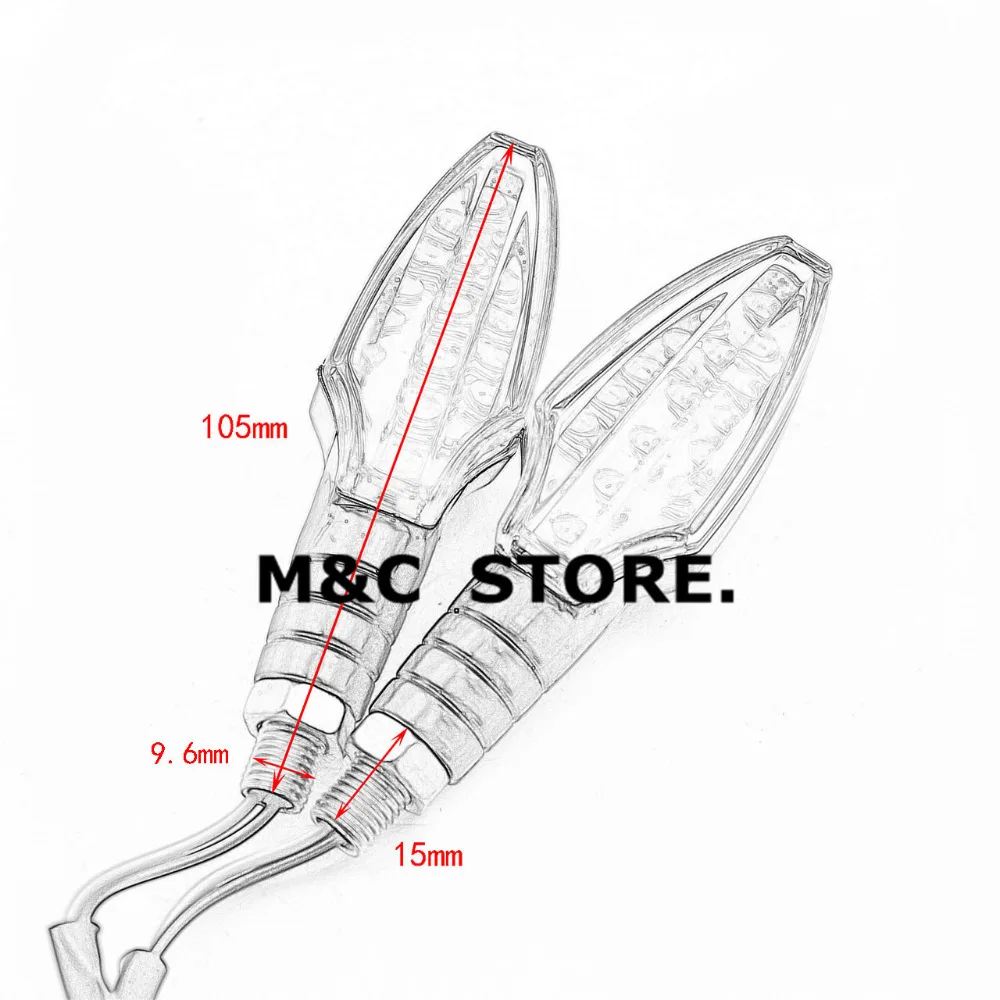 Светодиодный светильник поворотного сигнала водонепроницаемый желтый и синий 12