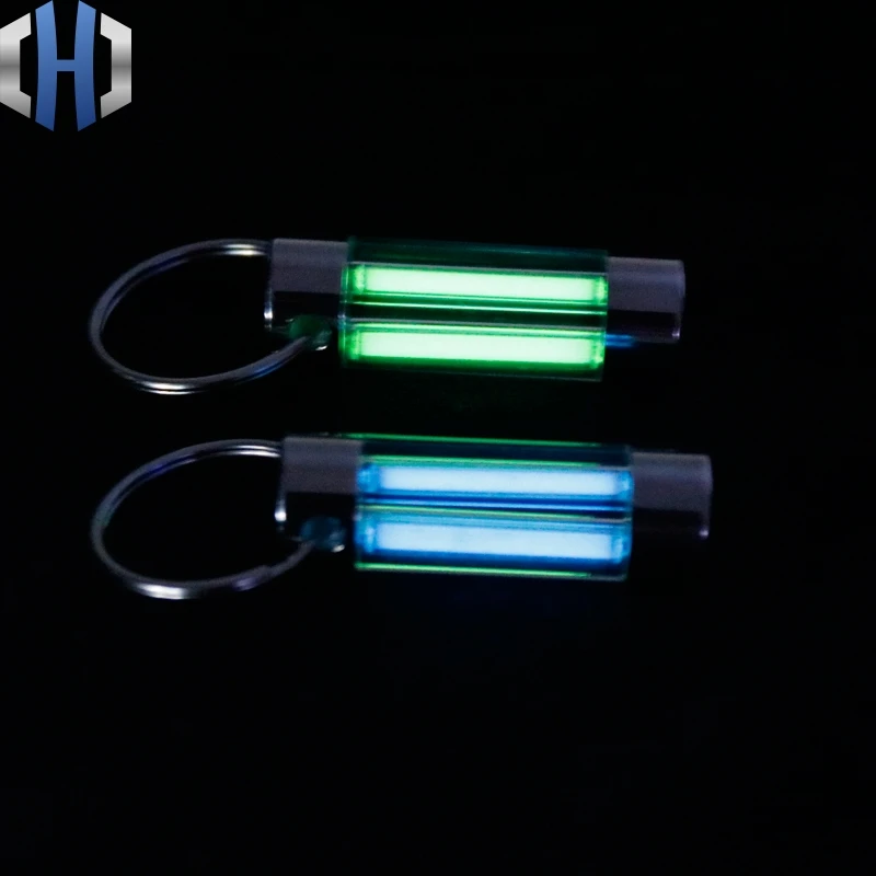 Кольцо для ключей Tritium Tube двойное кольцо трубка самоосвещающаяся флуоресцентная