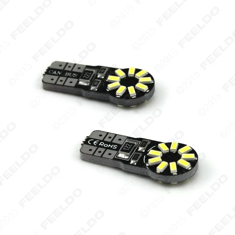 LEEWA 50 шт. Белый T10 194 W5W 2W 6500K 216lm 3014 чип 18 SMD Canbus автомобильное светодиодное освещение