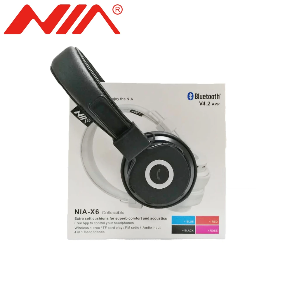 Оригинальные Беспроводные стереонаушники NIA X6 Bluetooth наушники с микрофоном и