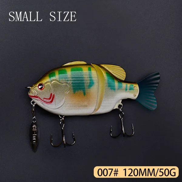 120mm 50g 007 120 мм, 50 г, 140 мм, 70 г, Плавающие приманки для ловли окуня, Тилапия с спиннером - Цвет: 120mm 50g 007