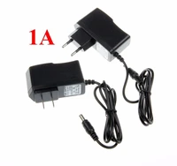 5pcs ac dc adapter dc 12v 1a ac 100 240v converter adapter eu us charger power supply eu plug black wholesale
