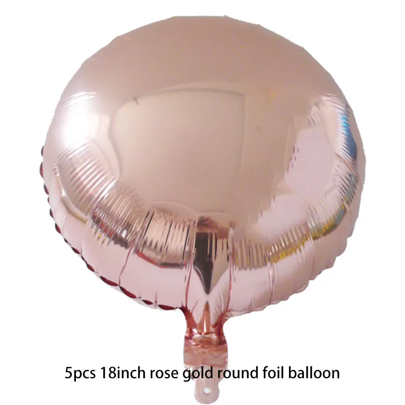 5pcs rose gold rpoun Воздушные шары для взрослых с днем рождения, 12 дюймов, латексный Гелиевый шар с цифрой 18 20 25 30, розовое золото, украшения для дня рождения, принадлежности - Цвет: 5pcs rose gold rpoun